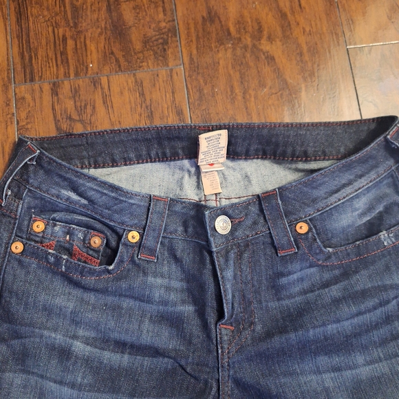 True Religion Medium Wash Low Rise Women's Blue Jeans - Picture 3 of 8